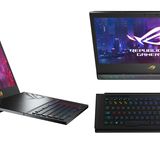 Technik-Messe: Daddel-Laptop vom anderen Stern Auf ganz andere Weise stark ist der neue Asus-Laptop. Das 17-Zoll-Monster lässt sich nicht nur als klassischer Mobilrechner nutzen, sondern wandelt sich dank abnehm- und faltbarer Tastatur auch zum mobilen Desktop-Rechner. Im Inneren steckt Highend-Technik inklusive einem übertakteten Intel i9-Prozessor und einer GForce RTX 2080 als Grafikkarte.