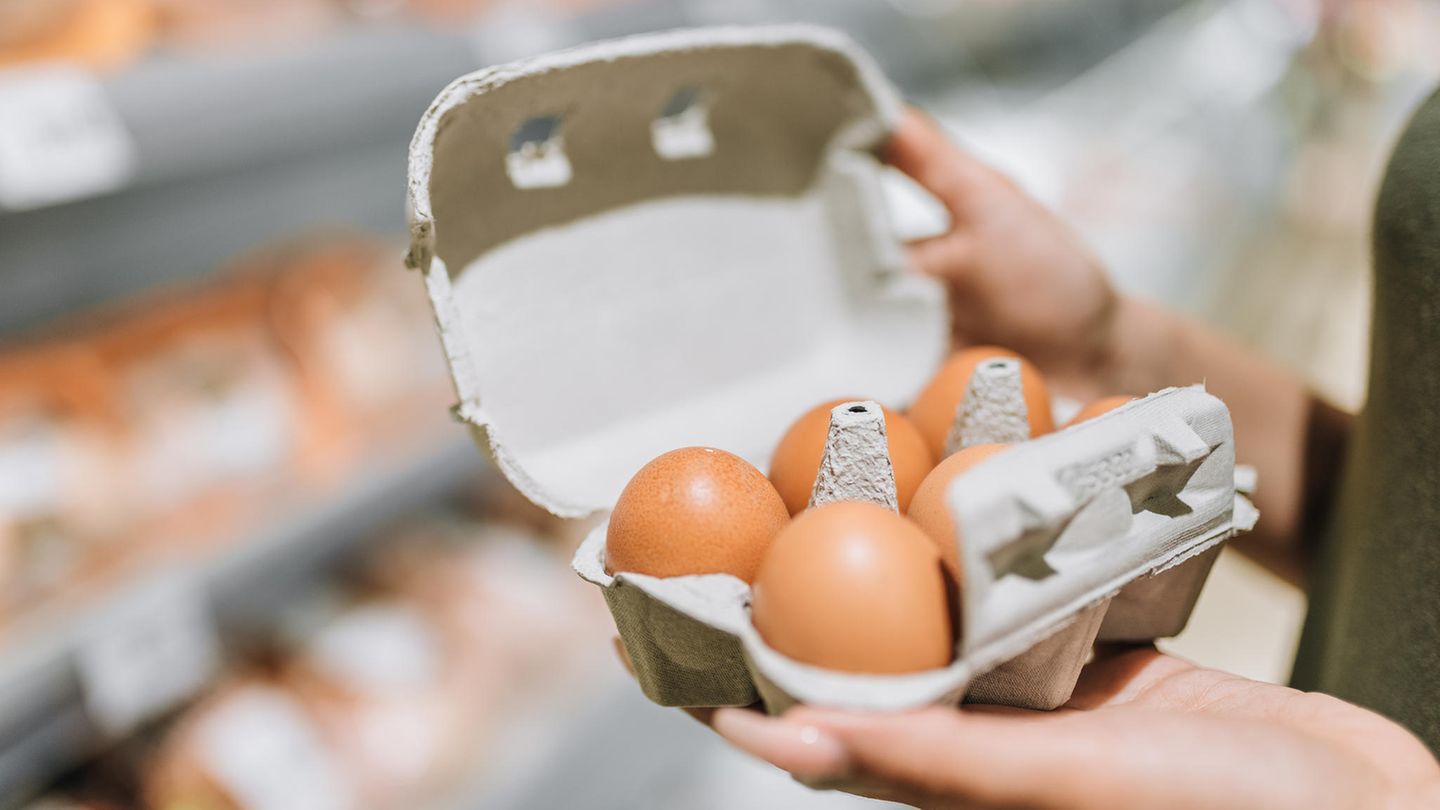 Eier in einem Eierkarton