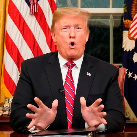 US-Präsident Donald Trump bei seiner TV-Ansprache an die Nation