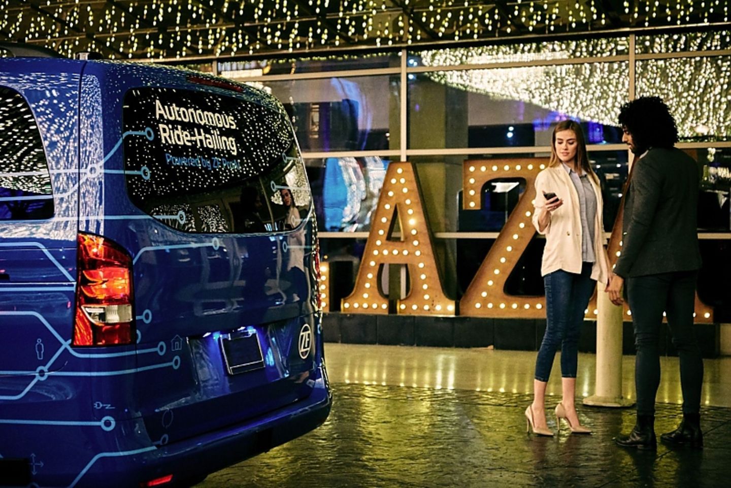 Noch kann das ZF Robo-Taxi nur in genau abgegrenzten Gebieten verwendet werden