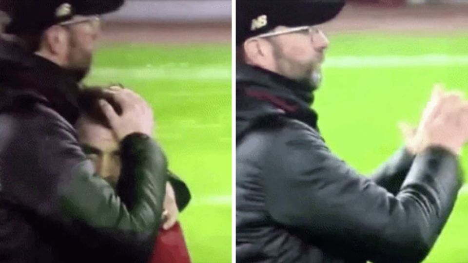Jürgen Klopp und Xherdan Shaqiri nach dem Spiel