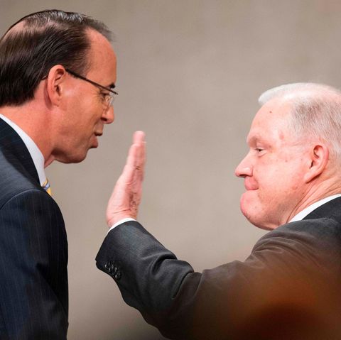 Donald Trump-Ermittler Rod Rosenstein und Jeff Sessions