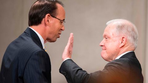 Donald Trump-Ermittler Rod Rosenstein und Jeff Sessions
