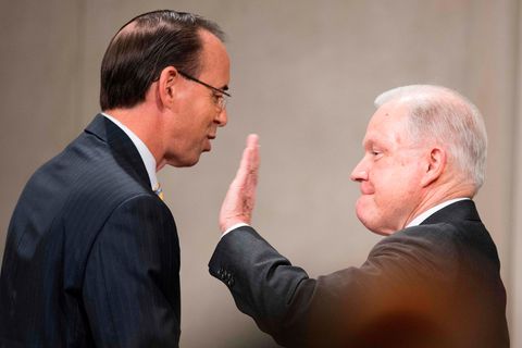 Donald Trump-Ermittler Rod Rosenstein und Jeff Sessions