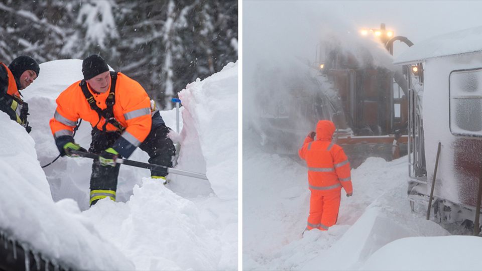 Das Winterchaos in Bildern: So fest haben die Schneemassen Bayern, Sachsen und Österreich im Griff