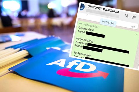In der AfD-internen Gruppe wurden private Daten aus dem Hack geteilt