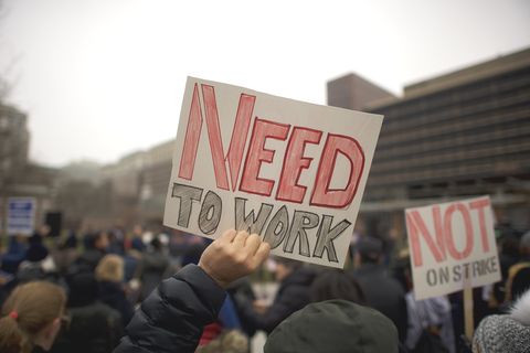 Protestaktion gegen den "Shutdown" von Behördenmitarbeitern in Philadelphia, im US-Bundesstaat Pennsylvania