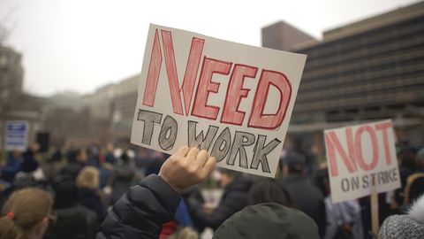 Protestaktion gegen den "Shutdown" von Behördenmitarbeitern in Philadelphia, im US-Bundesstaat Pennsylvania
