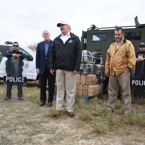 Donald Trump an der US-mexikanischen Grenze