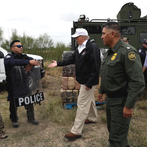 US-Präsident Donald Trump beim Besuch einer Grenzschutzstation in der texanischen Stadt McAllen