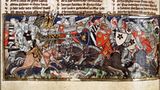 Die Schlacht auf den Katalaunischen Feldern konnte Karl Martell mit seinen schweren Reitern entscheiden. Sie markiert militärisch den Beginn des Rittertums.