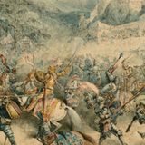 Dieses wüste Durcheinander stellt einen Turnierkampf dar.