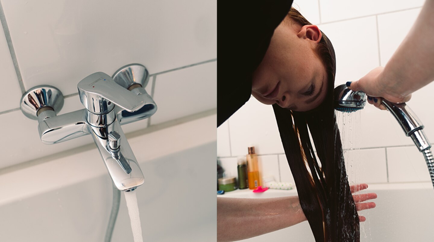 Haare kalt ausspülen