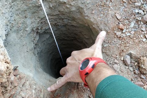 Der Brunnenschacht in Süden Spaniens
