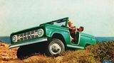 Die Reklame zur Markteinführung versucht den Bronco als "familientauglich" zu etablieren.