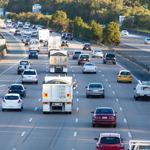 Voller Freeway in Australien während der Rush Hour
