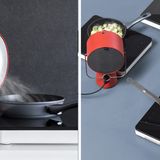 Living-Kitchen-Preis: The Portable Kitchen Hood  Der tragbare Dunstabzug von Maxime Augay fängt Kochdämpfe und -dünste direkt über der Pfanne ab und reinigt sie mit einem Ölfilter und einem Aktivkohlefilter. Die Jury lobt die ausgefeilte Funktionalität und sieht den Entwurf als zukunftsweisend für wachsende Megacitys, in denen die Wohnungen immer kleiner werden.