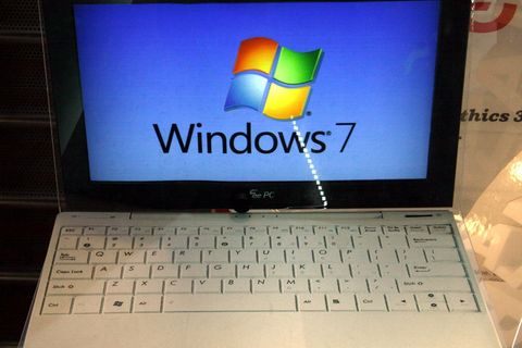 Laptop mit dem Betriebssystem Windows 7