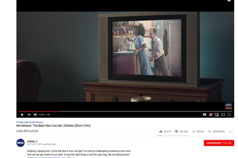 Kampagne gegen "toxische Maskulinität": Gillette will sich mit Spot ein neues Image schaffen - doch das geht ziemlich daneben