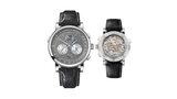 Kategorie Innovation      Gewinner: Triple Split von A. Lange & Söhne  Als erster mechanischer Schleppzeiger-Chronograph der Welt erlaubt dieses komplexe Glashütter Modell, Zwischen- und Referenzzeiten über bis zu zwölf Stunden zu nehmen.  Das sagt die Jury: "Diese Uhr spielt in einer eigenen Liga. Trotz einer hochkomplexen Bauweise bewahrt der erste mechanische Schleppzeiger-Chronograph der Welt, der Vergleichszeiten von bis zu 12 Stunden nehmen kann, eine Ästhetik des Funktionalen. Quasi aufs Maximum reduziert."  Basisdaten (Auszug): Weißgold (Gehäuse), 43,2mm Durchmesser, wasserdicht bis 30m, 55 Stunden Gangreserve.  Preis: circa 139.000 Euro.