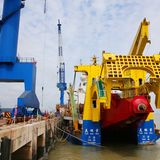 Die Tian Kun Hao kann in einer Stunde 8000 Kubikmeter Boden aufnehmen.