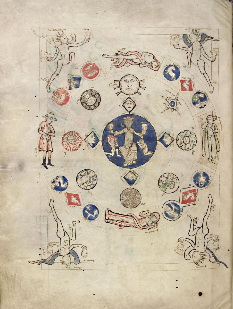 Auch für diese Illustration aus dem "Liber Scivias" (um 1220) von Hildegard von Bingen wurde Ultramarin verwendet Auch für diese Illustration aus dem "Liber Scivias" (um 1220) von Hildegard von Bingen wurde Ultramarin verwendet