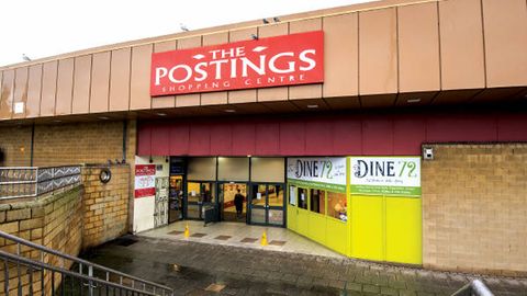 Einst für stolze 4,25 Millionen Pfund gebaut, steh das Shopping Center "The Postings" heute weitgehend leer