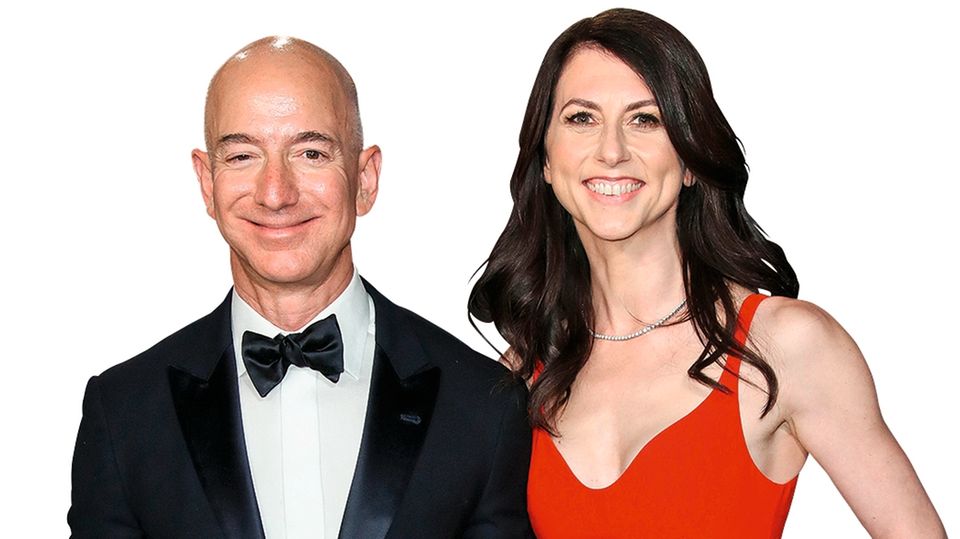 Beim Ehepaar Bezos fragt man sich, wem Jeff zuzwinkert, wenn MacKenzie danebensteht