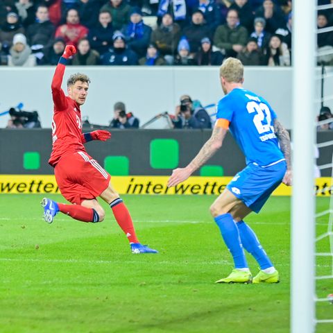 FC Bayern - TSG Hoffenheim - Leon Goretzka schießt das 1:0 für die Münchner
