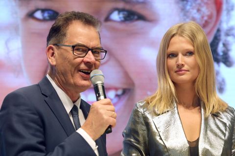 Tony Garrn und Gerd Müller traten der Grünen Woche gemeinsam auf