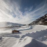 Das Rennen fand vor der pittoresken Alpenkulisse statt
