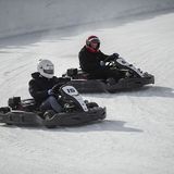 Beim Kart-Rennen fanden heiße Rad-an-Rad-Kämpfe statt