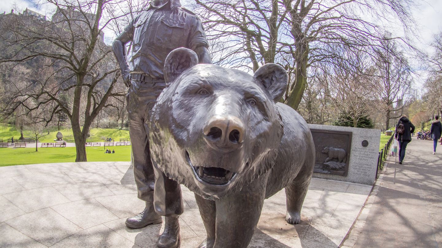 Bären-Denkmal in Edinburgh.