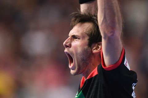Uwe Gensheimer jubelt: Bei der Handball-Weltmeisterschaft hat Deutschland Kroatien geschlagen