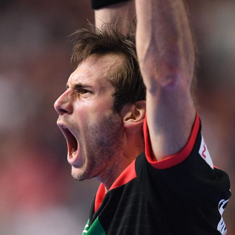 Uwe Gensheimer jubelt: Bei der Handball-Weltmeisterschaft hat Deutschland Kroatien geschlagen