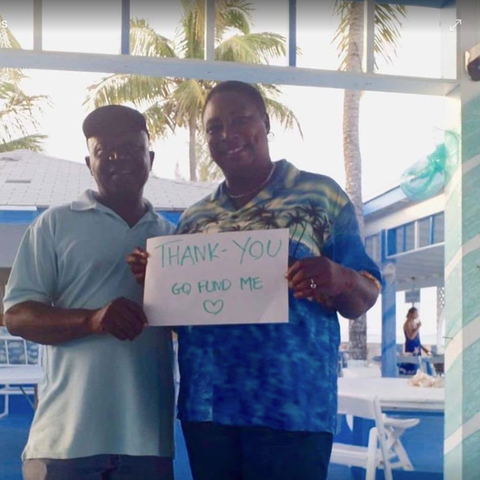 Maryann Rolle bedankt sich für die gesammelten Spenden auf Facebook