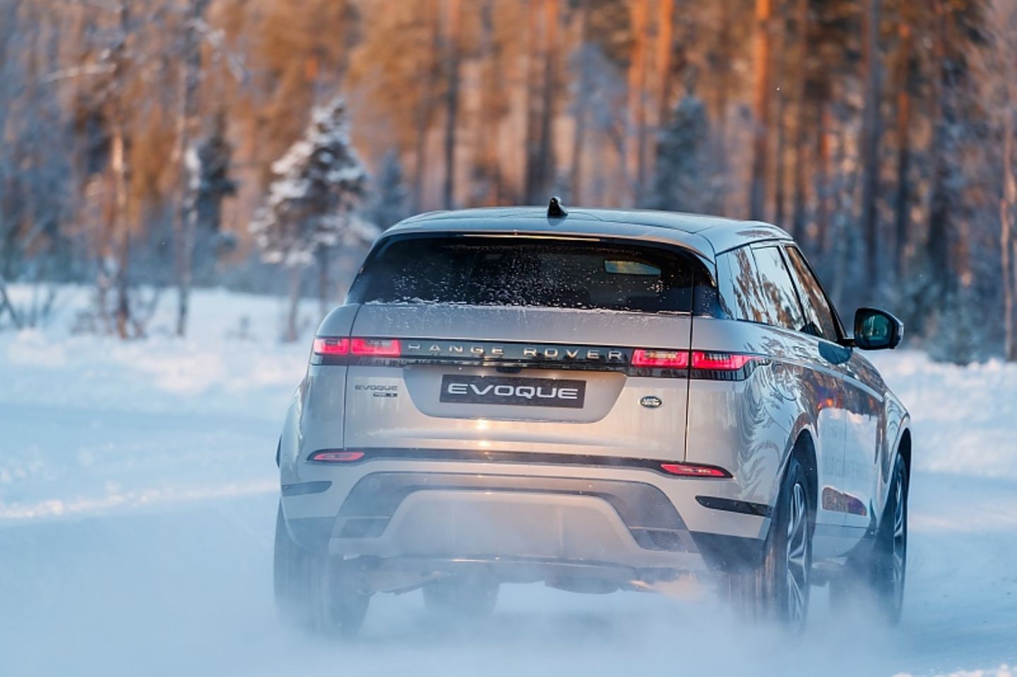 Das Heck mit den schmalen Leuchten ist dem Range Rover Velar nachempfunden