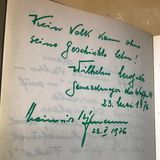 Gästebucheintrag von Wilhelm Mohnke