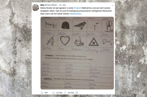 Twitter-Screenshot des Hartz-IV-Arbeitspapiers