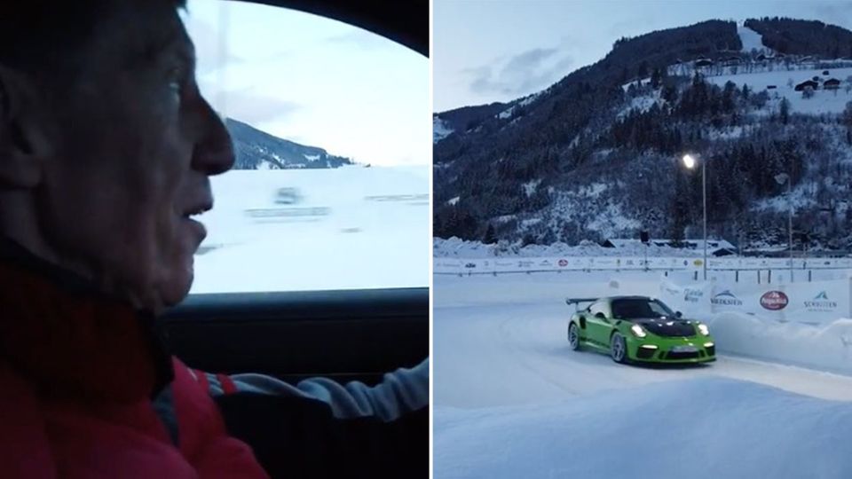 GP Ice Race: Neuer Porsche 911 - das Eis brennt unter den Reifen