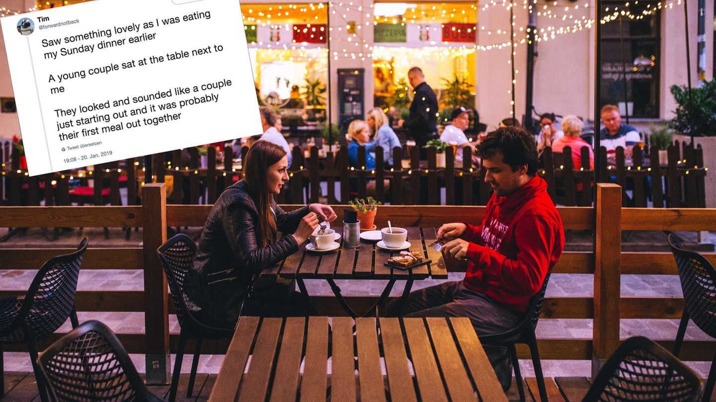 Mann und Frau beim Date