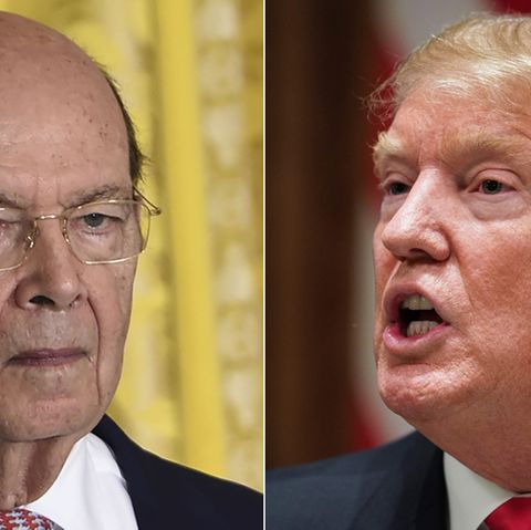 US-Präsident Donald Trump (r.) und sein Handelsminister Wilbur Ross