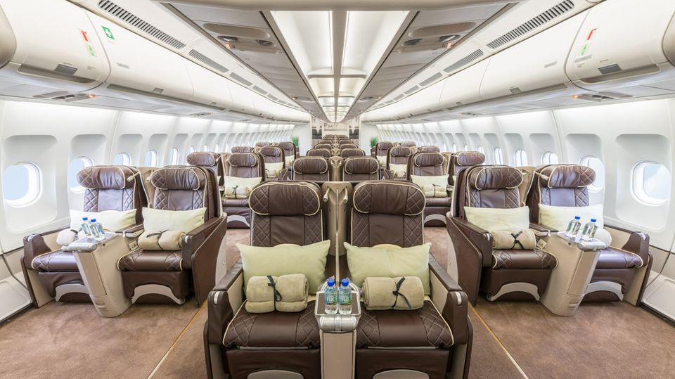 Nur 60 statt 280 Plätze: In diesem Airbus A340 geht es im Jahre 2020 um den Globus