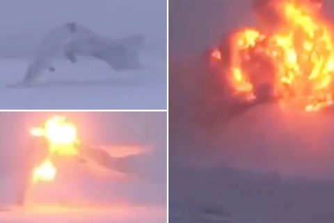 Murmansk: Video zeigt Bruchlandung einer russischen Tu-22M3