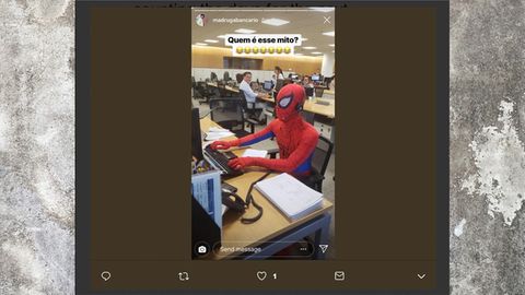 Spiderman im Büro