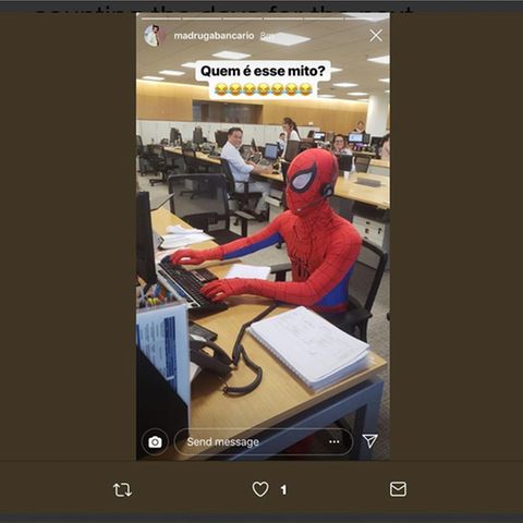 Spiderman im Büro