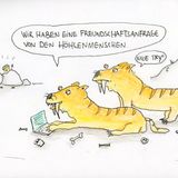 Cartoons von Tobias Schülert: Klimawandel - So schlecht geht es Frau Holle