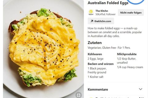 Folded eggs