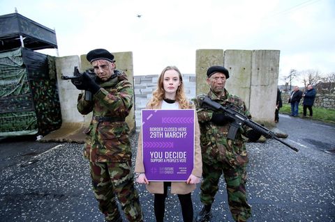Anti-Brexit-Demonstration in Newry, Nordirland