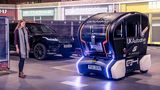 Beim Jaguar Land Rover-Konzeptfahrzeug sind virtuelle Balken das Kommunikationsmittel